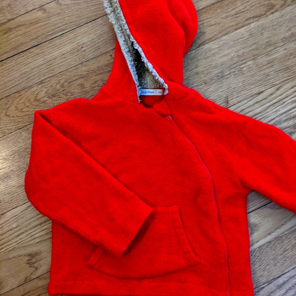 Fin and Vince fleece hoodie jacket